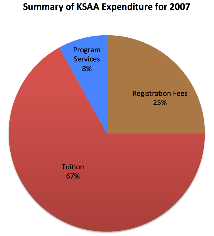 Summary of expenditure for 2007